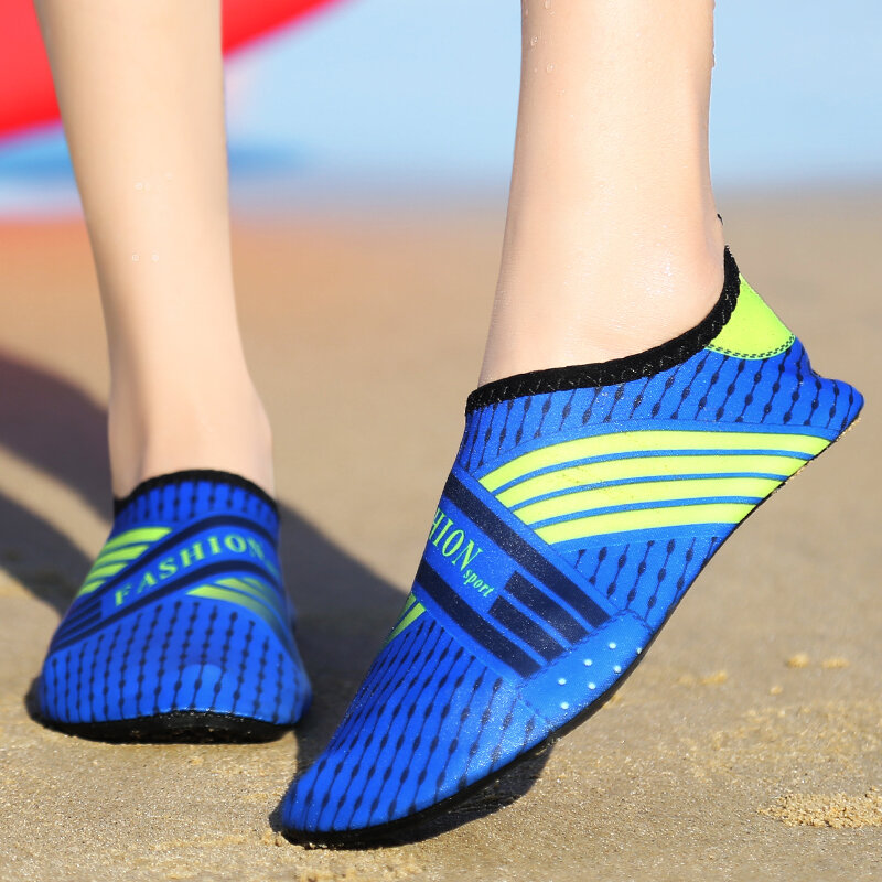 Кроссовки водные с принтом для мужчин и женщин, удобные быстросохнущие, Нескользящие, для пляжа, летняя модная обувь