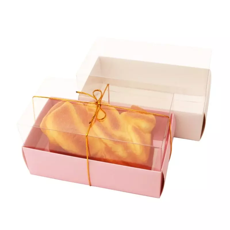 맞춤형 하이 퀄리티 투명 빵 상자, 크래프트 종이, 일회용 포장 상자, 도매