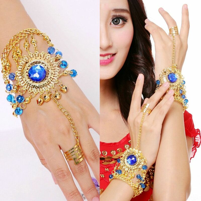 Bead Ring Bohemian Tribal Show Out Dance Accessories Diamond Bracelet Belly Dance Costumes Accessories