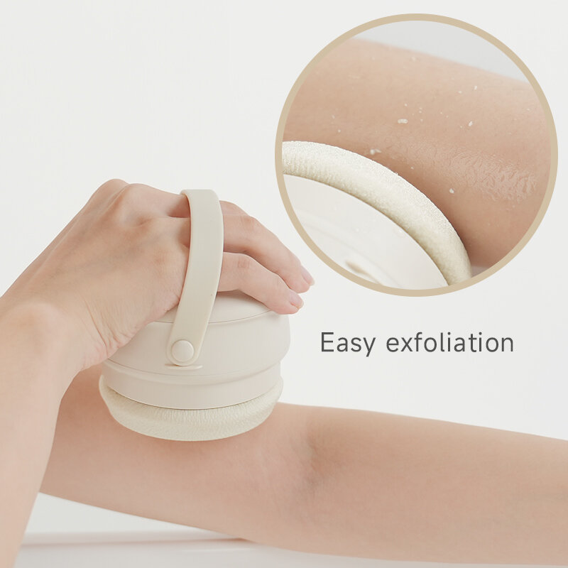DOCO elektryczny szczotka pod prysznic rękawica peelingująca masaż złuszczający wodoodporny akumulatorowy szczotka do oczyszczania skóry przędzalniczy