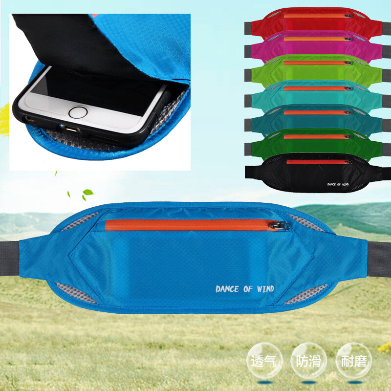 YoReAi Nylon Fabric Outdoor Sports Phone Bag Close-fitting Anti-theft Belt Bags Invisible Marathon Running Backpack