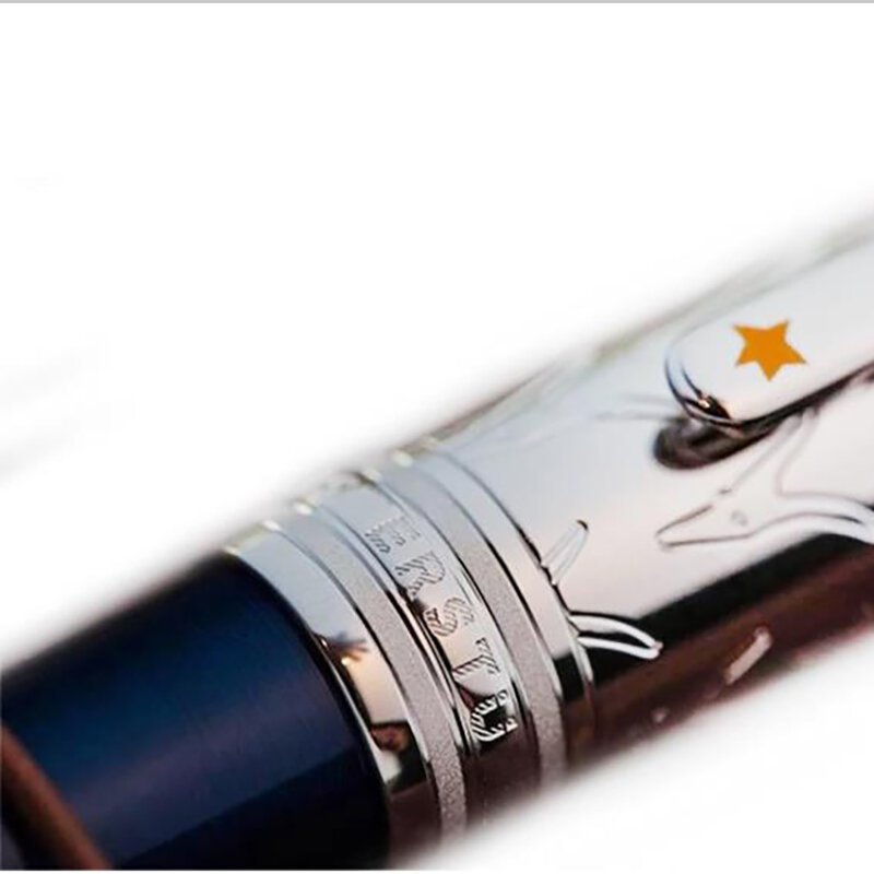 Шариковая ручка в форме буквы звезды, темно-синяя, с серийным номером