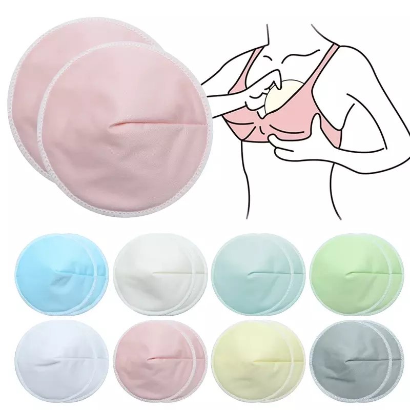 Three-Layer Fiber Breast Pad, ultra-fino, impermeável, respirável, anti-transbordamento, cuidados de maternidade, alimentação do bebê, 1 par, 2pcs