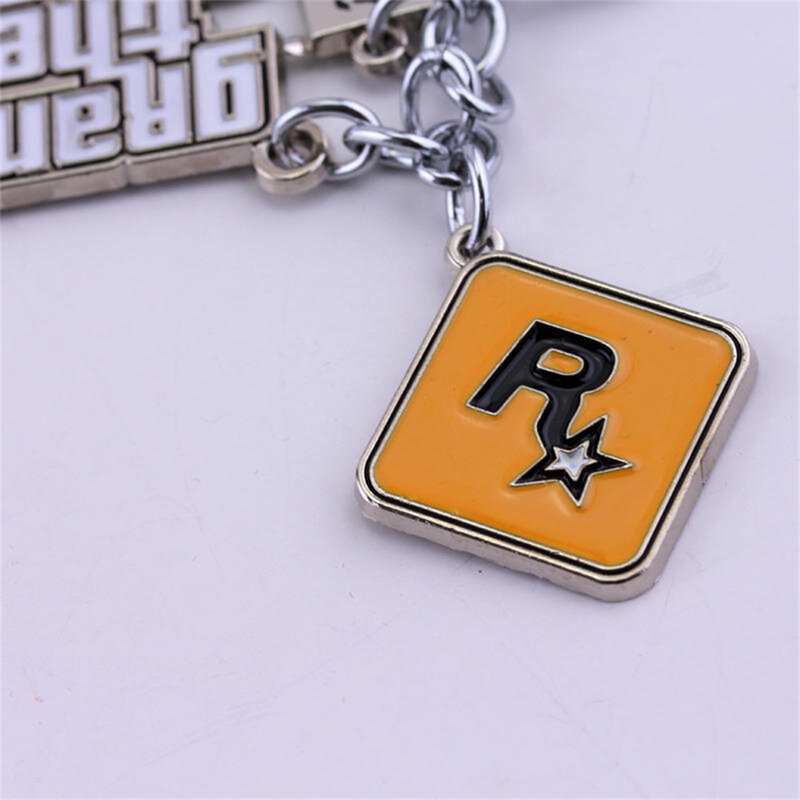 Muti-Anhänger Schlüssel Halter PS4 Xbox PC Keyfob Spiel GTA V Grand Theft Auto 5 Keychain Für Fans Schlüssel ketten Schlüssel Ring llaveros