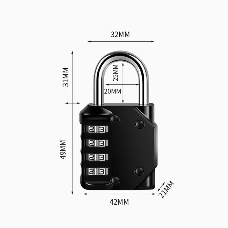 ORIA Combination Padlock 1PCS Password Locks 4 Digit Waterproof Outdoor Lock For Door Suitcase Bag Package Cabinet Locker Window