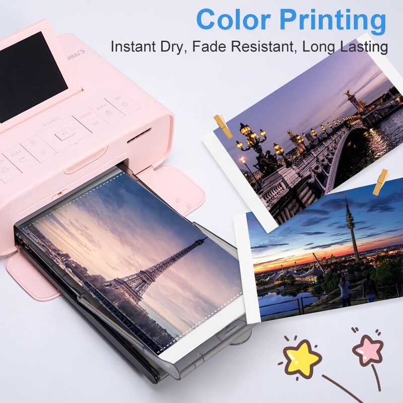 Compatible Canon Selphy CP1300 Photo Paper + Cartridge for Selphy CP CP1300 CP1200 CP1000 CP910 CP820 CP810 CP790 Photo Printer