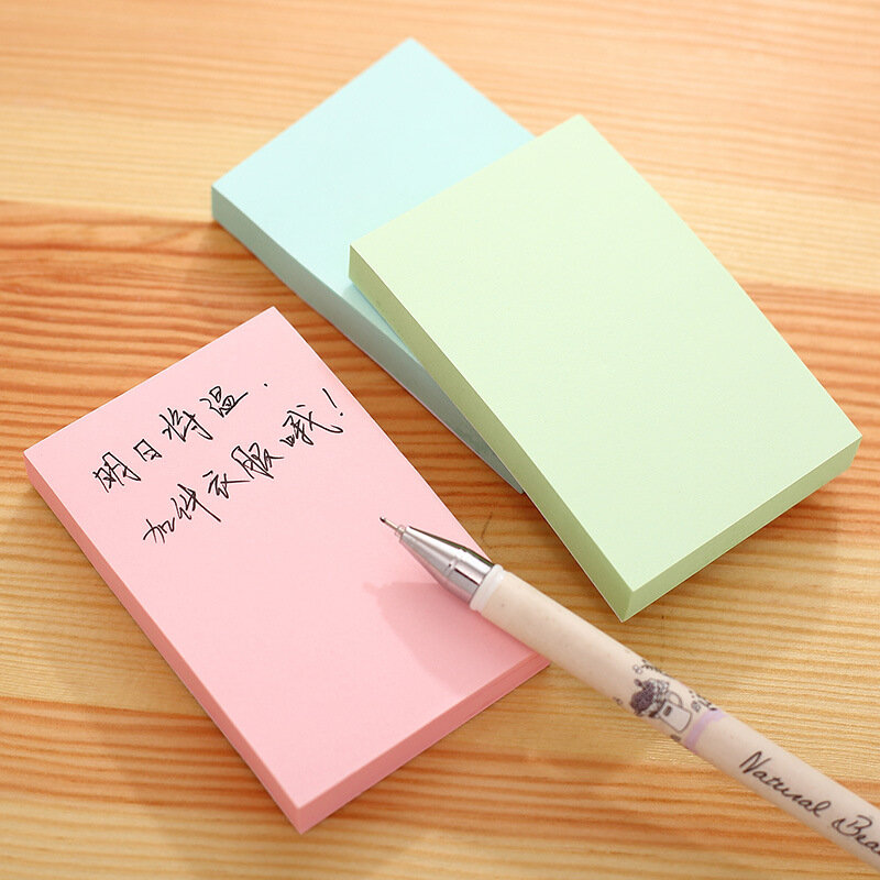 Deli 100 Pages Square Message Sticker Office School Supply Stationery Sticky Notes Home Memo Pad Student Colored Bookmark Gift