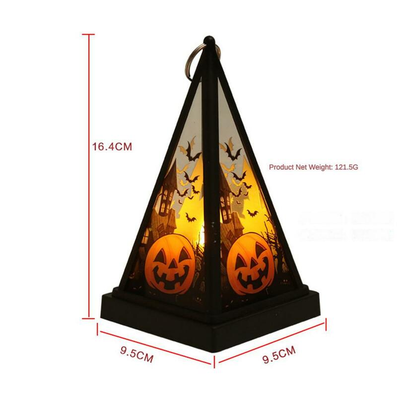 Ornamen lampu labu 121.5g dekorasi kamar tidur ornamen dekorasi Halloween alat peraga pesta perlengkapan rumah 9.5*16.4cm