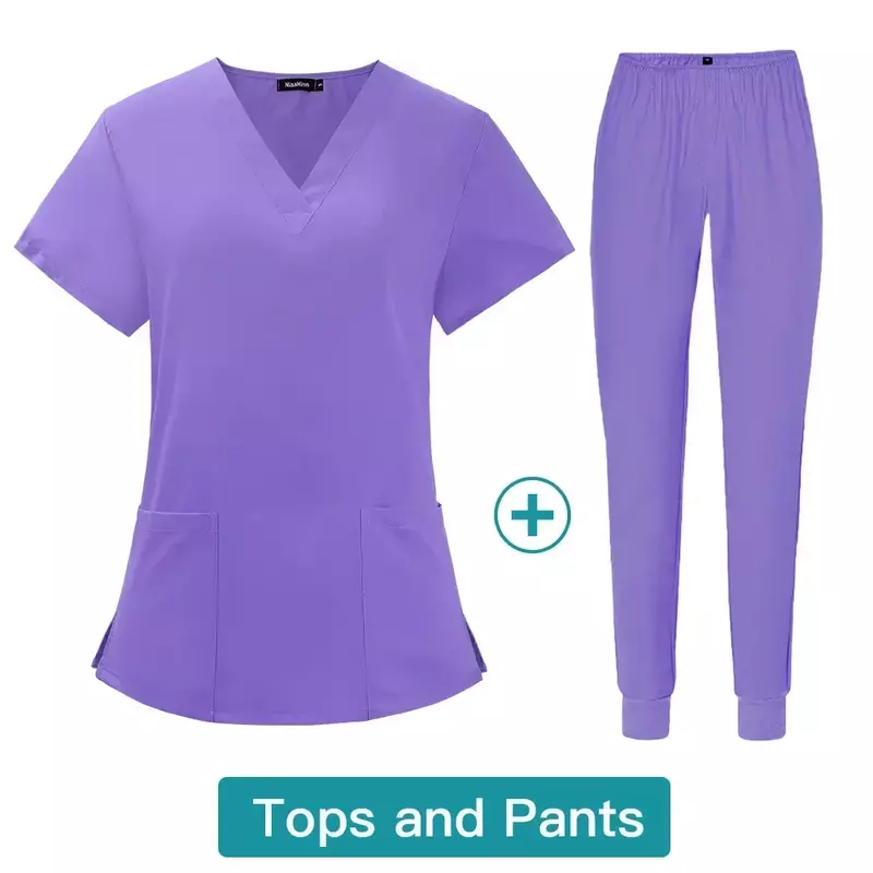 Stylish Medical Work Uniform Set for Doctors and Nurses in Beauty Salon Pet Hospital Dental Clinic and Operating Room