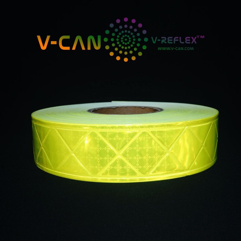 Customized productV-Reflexite High Gloss PVC Reflective Tape Sew on high vis jackets safety wear EN ISO 20471