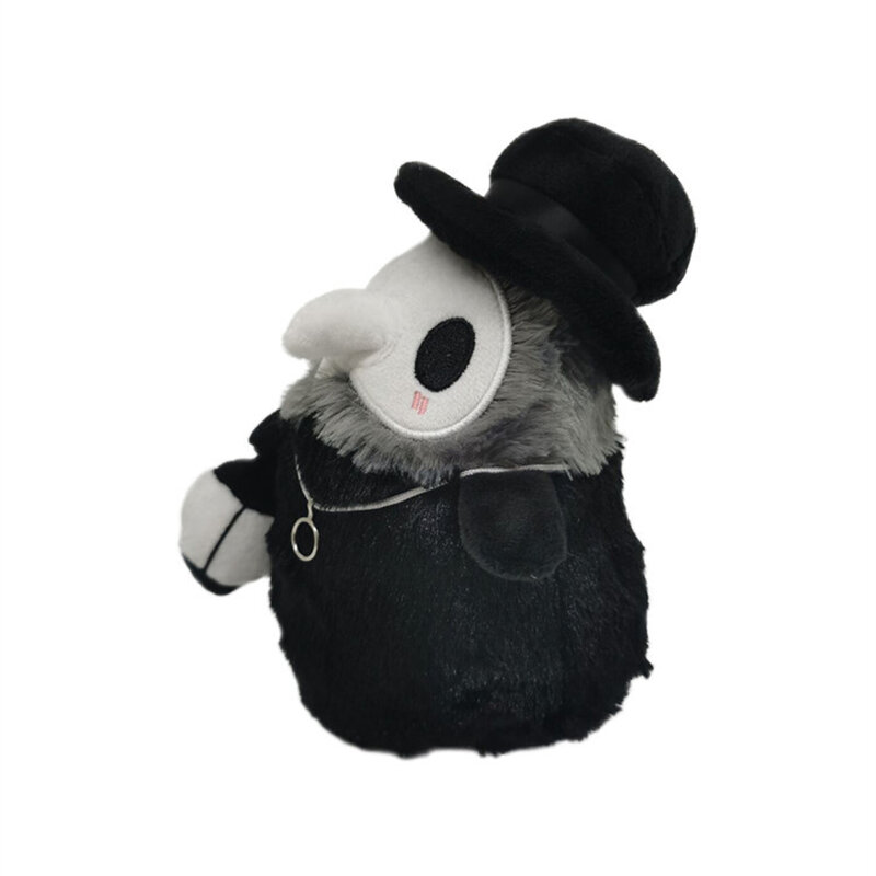Plague Doctor Doll Black Ghost Cute Stuffed Plush Doll Halloween Skull Reaper Cushion Decoration Children's Holiday Gift