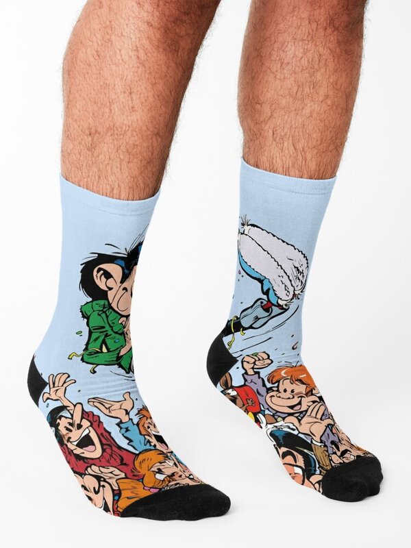 Goof Gaston-calcetines de fiesta para hombre y mujer, medias con estampado de baloncesto y Navidad, ideal para senderismo