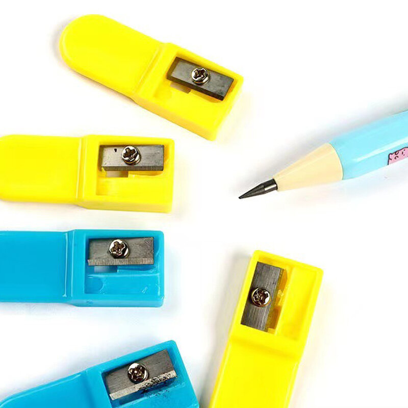 10PCS Portable Mechanical Pencil Lead 2.0 Refill Grinder Mini Jelly Color Plastic Pencil Sharpener Children School Supplies
