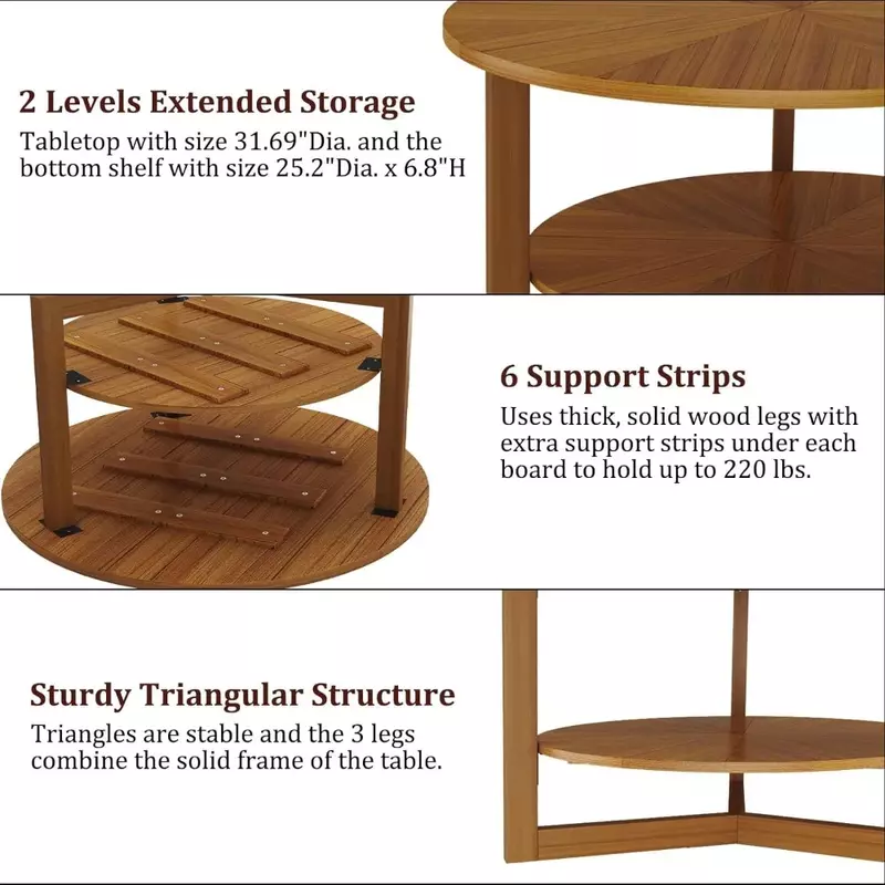 Tavolino rotondo in legno mobili rotondo in legno massello centro grande cerchio tavolino per soggiorno tavoli servizio fine tavoli