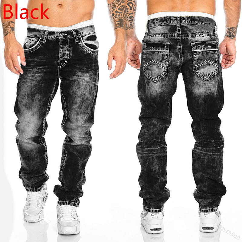 Fashion New Men's Jeans Long Pants 2023 Multi-Pocket Straight Leg Spring And Autumn Daily Casual Sports Clothing Street Jeans