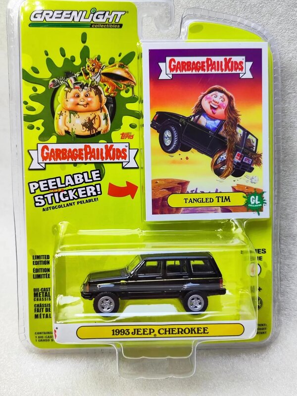 Jeep Cherokee Diecast carro modelo de liga metálica, brinquedos para a coleção do presente, W1190, 1993, 1:64
