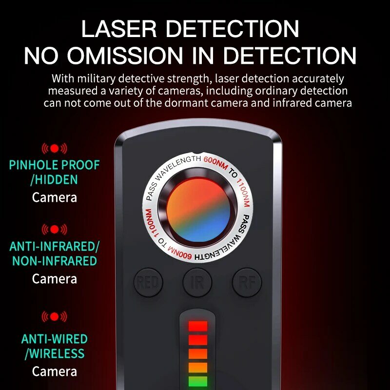 Verborgen Camera Detector Anti Spy Gadget Professionele Jager Signaal Infrarood Gps Huisbeveiliging Zoekapparatuur Beveiliging