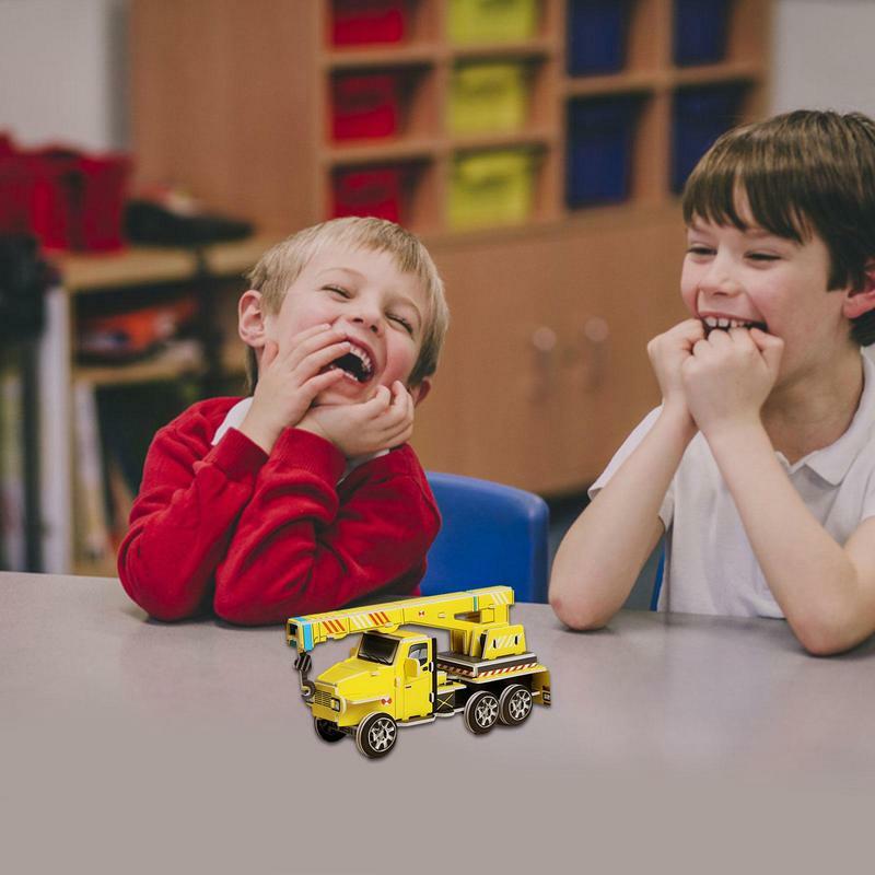 Jouets de camion de bricolage en papier pour enfants, puzzle 3D, ensemble de bricolage, artisanat pour enfants, école