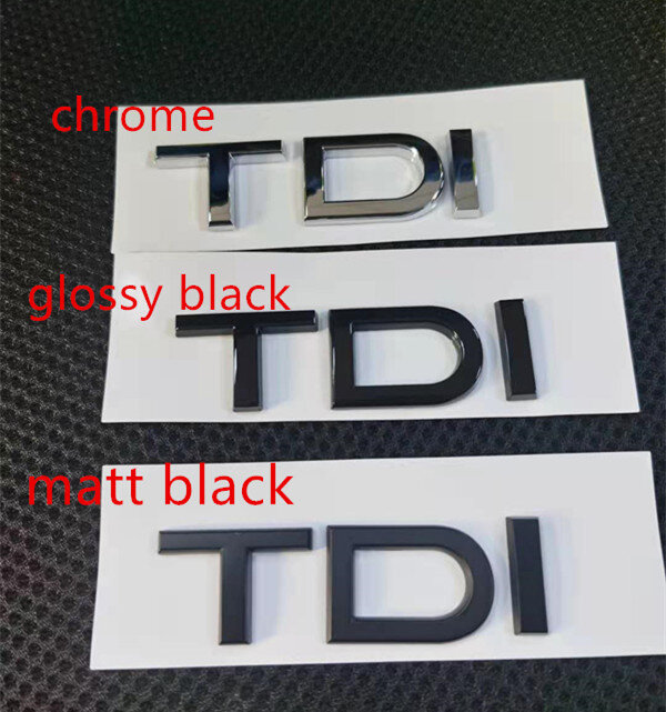 1X Chrome glossy Matt black ABS TDI car rear Emblem sticker for Audi A1 A3 A4 A5 A6 A6L A7 A8 S3 S6 Q3 Q5 Q7 TT S RS