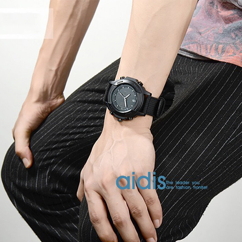 Addies-relógio de pulso de quartzo militar masculino, resistente a choques, à prova d'água, digital, luxo, moda, 2023