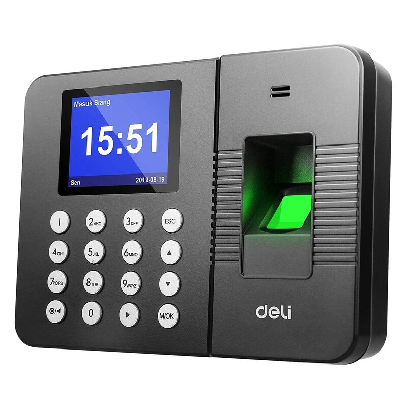 Deli-Fingerprint Time Recorder, gravador de relógio biométrico, gravador empregado, dispositivo de gerenciamento, máquina eletrônica, E3960