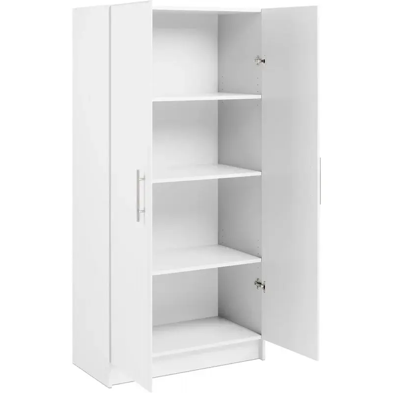 Prepac Elite 32 "Storage Cabinet, White Storage Cabinet, Bathroom Cabinet, Pantry Cabinet with 3 Shelves 16" D x 32 "W x 65" H,
