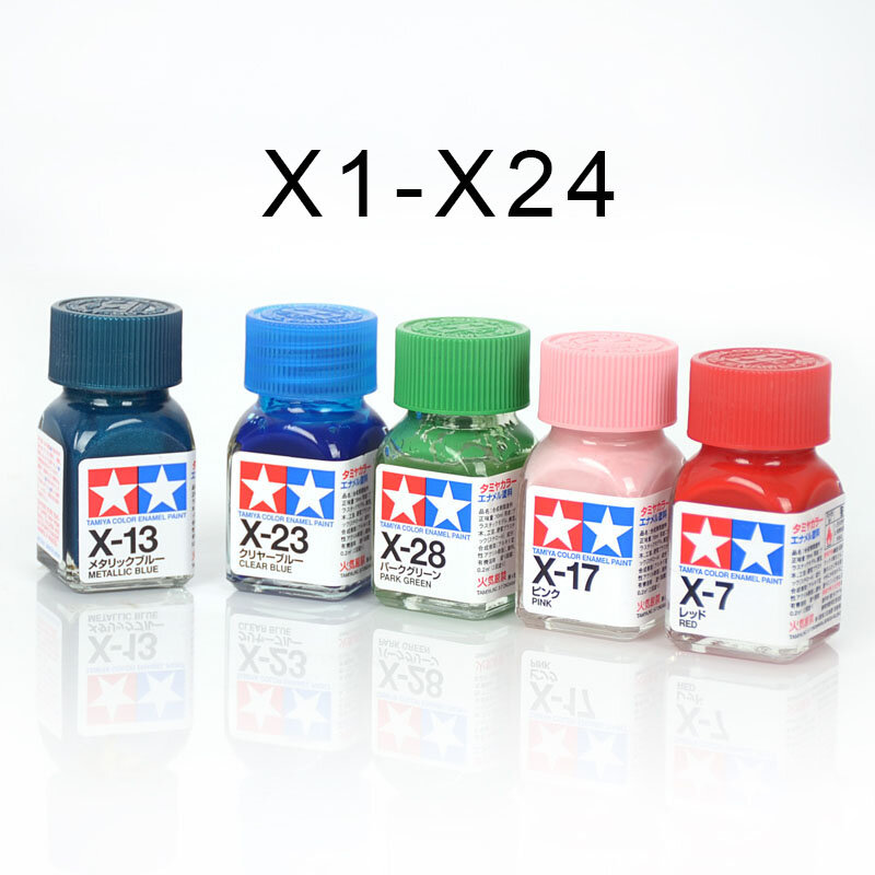 ชุดสีทามิยะเคลือบน้ำมันสีสดใส X1-X24ขนาด10มล. 11