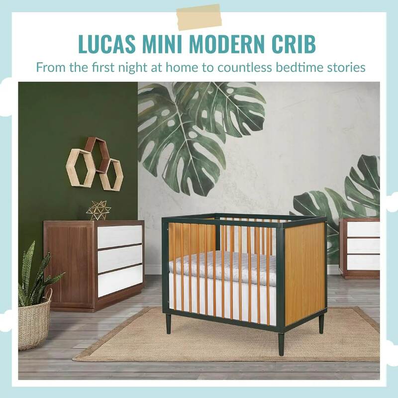 Lucas Mini tempat tidur Modern dengan spindel bulat