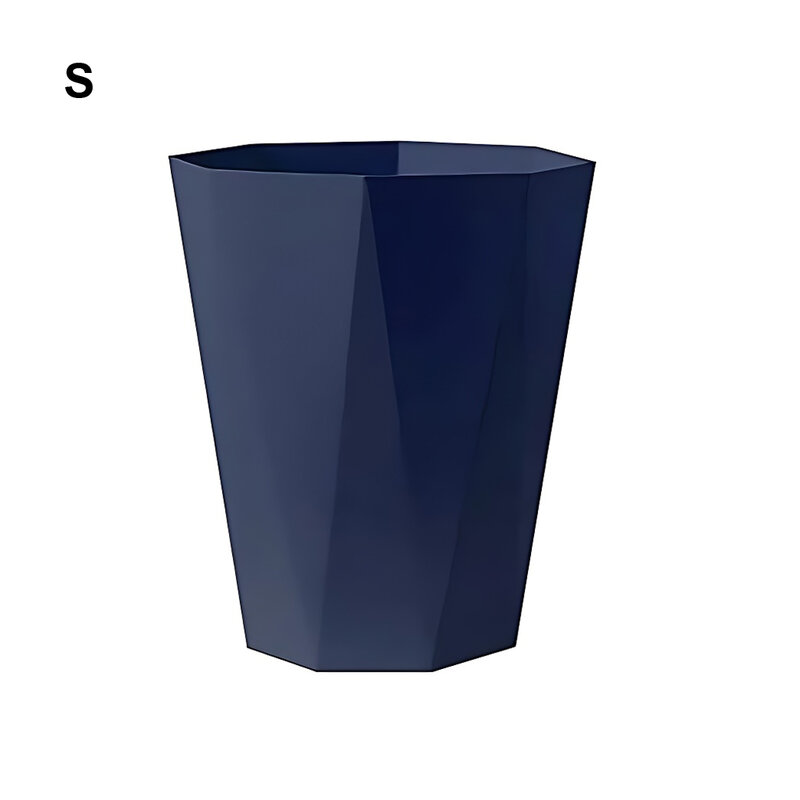 Кухонный контейнер для мусора, прочная и долговечная бесщеточная мусорная корзина чернильно-синего цвета для ванной комнаты