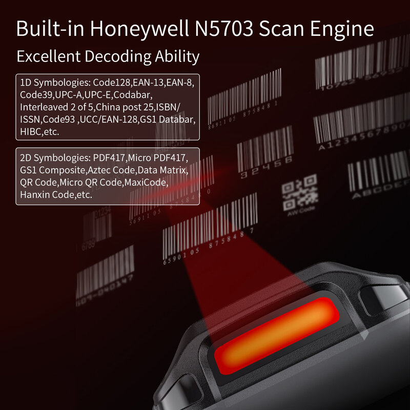 [2g ram 16g rom 2d honeywell 5703] android 10 handheld terminal robuster pda 2d qr barcode scanner daten kollektor für inventar