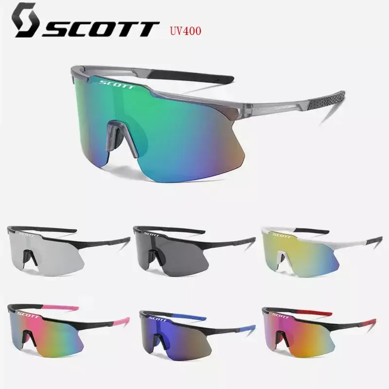 ใหม่ SCOTT กีฬากลางแจ้งสำหรับผู้ชายและผู้หญิง UV400ขี่จักรยานขับรถแว่นกันแดดเดินทางสามารถใส่แว่นตาได้กล่องใส่ของพับได้