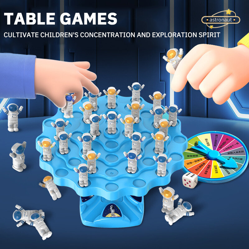 Fun Astronaut Balance Tree Children Montessori Math Toys Balancing Board Game Parent-Child Interaction Tabletop Balance Game Toy