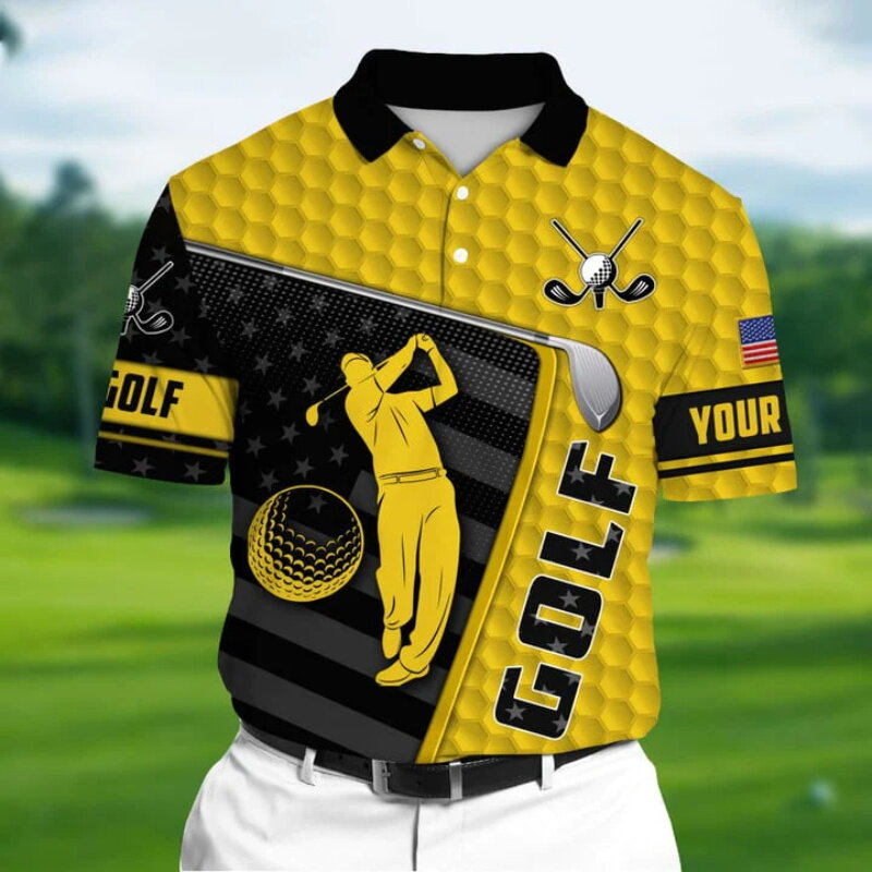 Camiseta de Golf con solapa para hombre, Polo de manga corta Harajuku para deportes al aire libre, camiseta de gran tamaño con botones, moda de verano