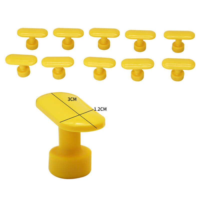 9pcs/ 10pcs Glue Tabs Dent Removal Tools Yellow Nylon Car Body Repair Tool 1.2x1.2cm 1.5x1.5cm 2.5x2.5cm 1.2x3cm Accessories