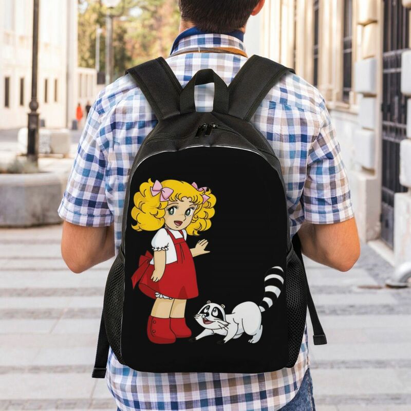 Дорожный рюкзак карамельных цветов для мужчин и женщин, школьный ранец для компьютера и книг с рисунком Аниме Манга, студенческий рюкзак для колледжа