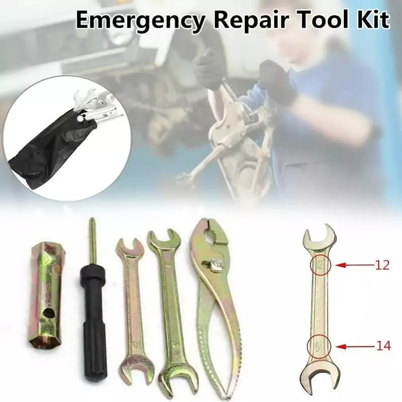 Universal Motorcycle Repair Tool Motorbike Wrench Tools Plug Screwdriver Sleeve Pliers Wrenches Kit Accessories Spark
