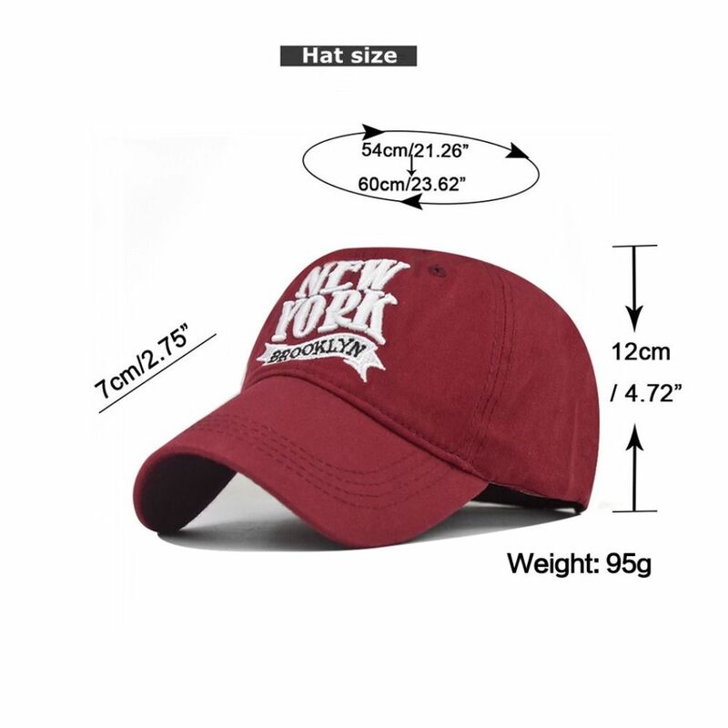 Distressed Faded Letter Embroidery Baseball Caps Vintage Spring Summer Outdoor Sports Sun Hats NEW YORK Man Women Snapback Hats