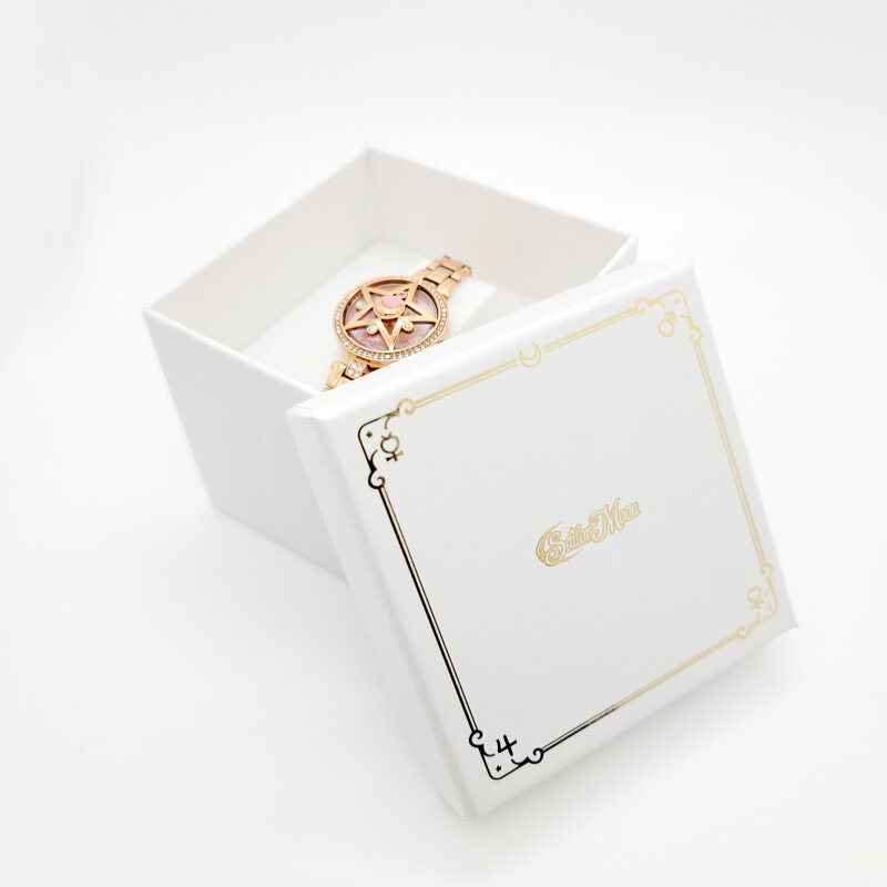 Anime Sailor Moon OST Limited Crystal Star Compact orologio al quarzo per le donne orologio da polso Luna orologi fan Cosplay puntelli regalo