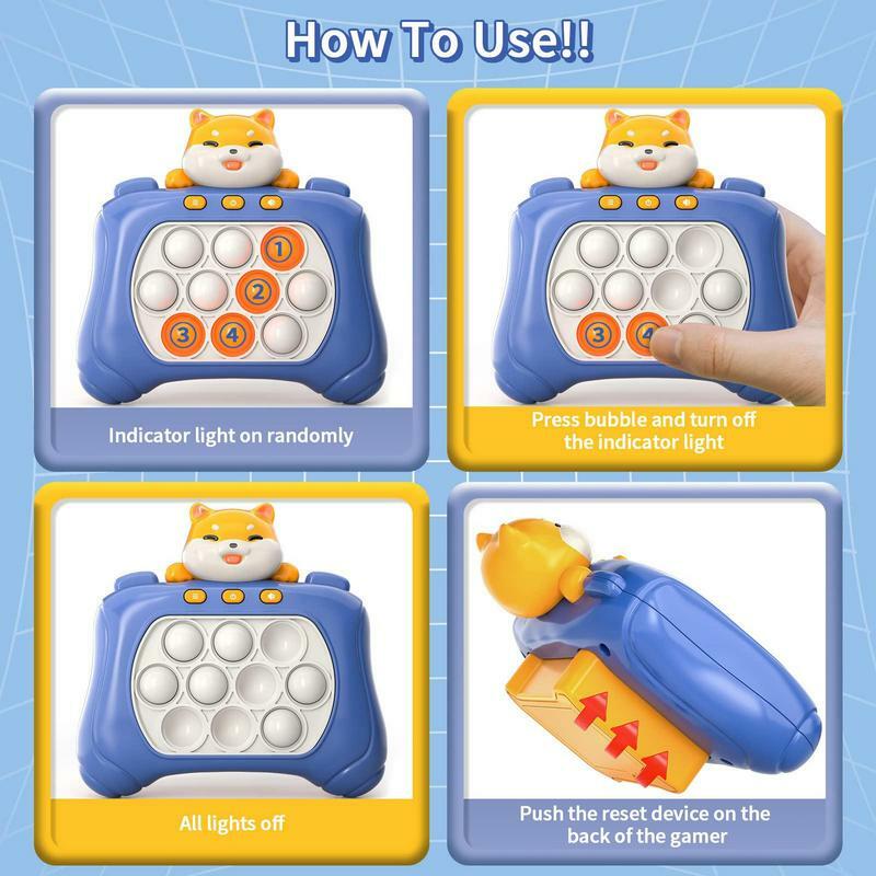 Mainan Jigsaw Puzzle Push Pop 4 mode, mainan Puzzle wack Mole Pop Fidget, permainan Puzzle yang menyenangkan dan menantang untuk menghilangkan stres warna-warni dan tahan lama
