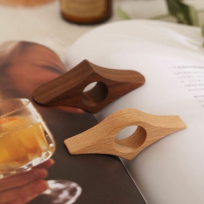 Solid Wooden Thumb Bookmark One Hand Reading Thumb Book Support Book Page Holder Convenient Bookmark Lovers Reading Aids Tools