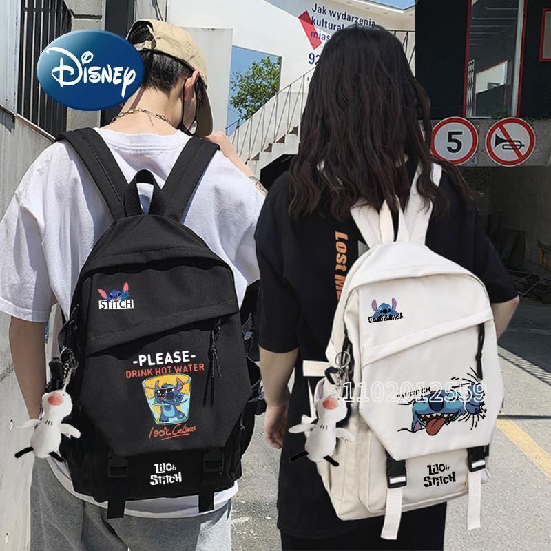 Disney's New Stitch Backpack Luxury Brand Fashion Student School Bag Large Capacity Cartoon Cute Student Backpack High Quality