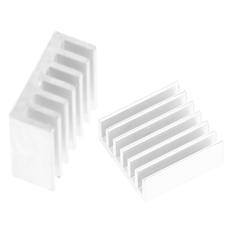 Y1ub 5 peças qualidade 14x14x6mm dissipador calor alumínio para chip memória energia LED IC DIY