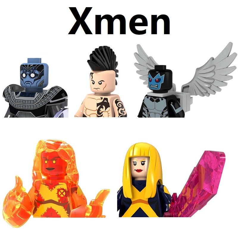 Storm Lobezno Magneto Apocalypse Phoenix Xmen Set, bloques de construcción, Mini figuras de acción, Juguetes