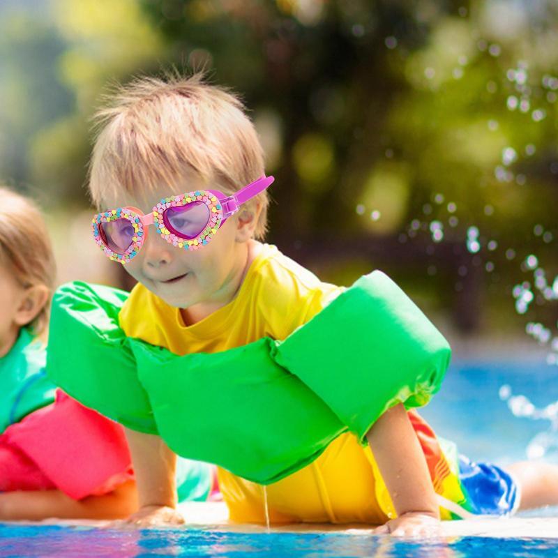 Impermeável infantil Natação Goggles Anti-fog Goggle Coração UV Fogging Proof Swim Training Óculos para crianças Kids Diving, gogless para nadar, oculos de mergulho, óculos de mergulho