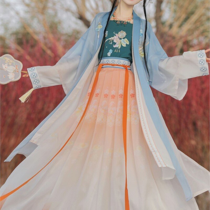 Roupas chinesas han feitas com canções femininas, requintadas peças para cintura, super fada, traje antigo, emagrecedor e alto