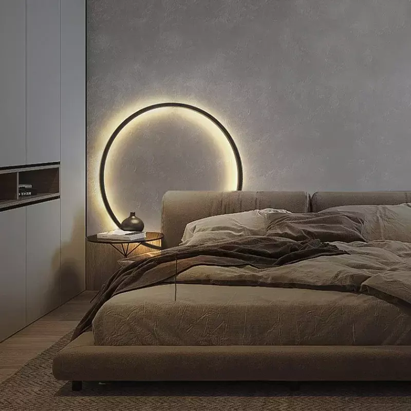 Настенная лампа в современном стиле, комнатное USB-бра с круглыми кольцами в скандинавском стиле, украшение для спальни, гостиной