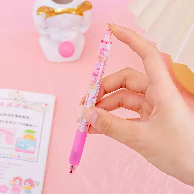 Offerta speciale Kawaii Sanrioed Anime Cartoon series press gel pen creative press water pen cancelleria per studenti delle scuole medie