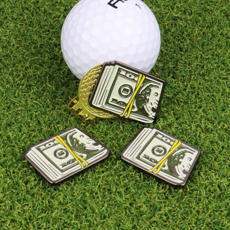 磁気ゴルフハットクリップ、ボールマーカー、ドル記号サイト、簡単に移動、ドル
