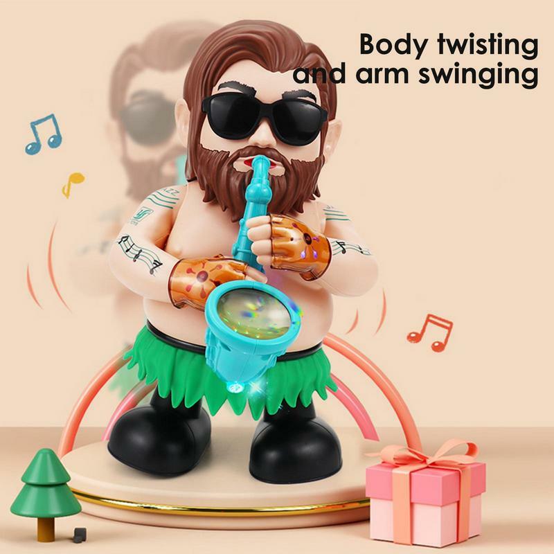 Cantando Wriggle Toy para crianças, saxofone engraçado, Player Man Toy for Babies, Luz LED, Música, Casa
