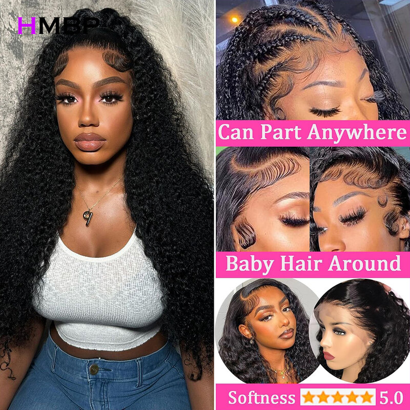 400 Density Lace Wig Human Hair Wear and Go Glueless Deep Water Wave Curly Human Hair Full Head Hd Lace Frontal Pre Plucked Wigs